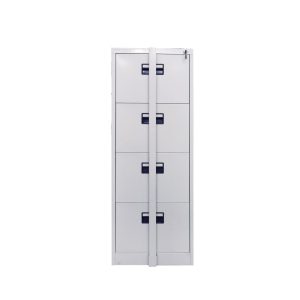 4-Drawer steel filling cabinet with security bar