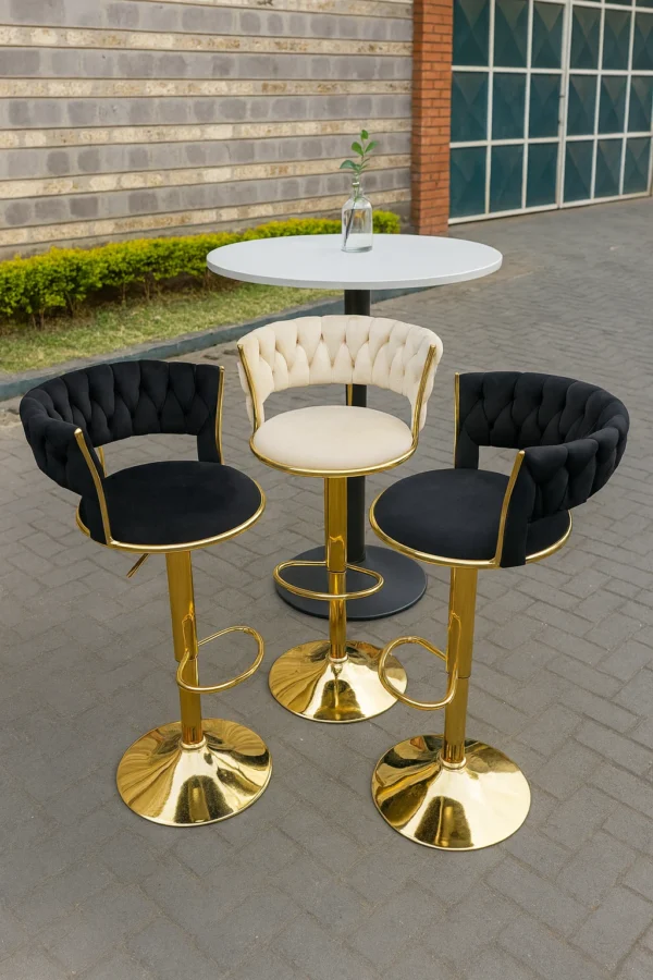 Executive Velvet Barstool Kenya - Image 3